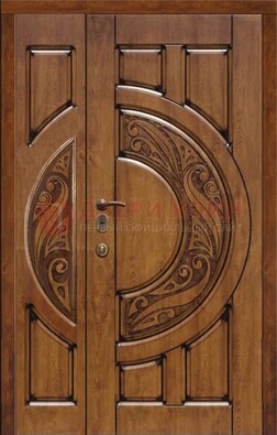 Коричневая входная дверь с виноритом ДВТ-5 в Ивантеевке