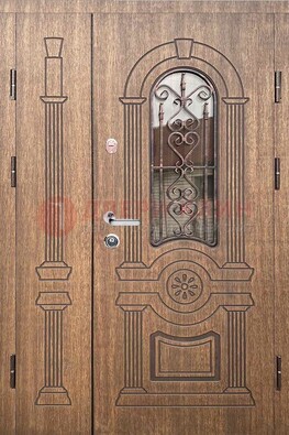 Железная классическая дверь с терморазрывом и рисунком ДВТ-77 в Ивантеевке