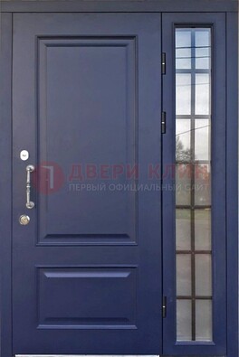 Синяя дверь с виноритом и стеклянными вставками  ДВТ-79 в Ивантеевке