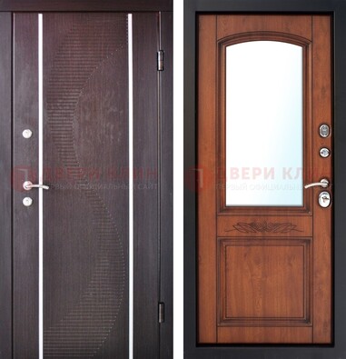 Входная дверь с МДФ и МДФ внутри с зеркалом ДЗ-88 в Ивантеевке
