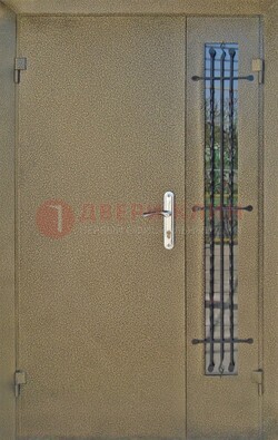 Входная дверь Порошок со стеклом и ковкой ПЛ-20 в Ивантеевке